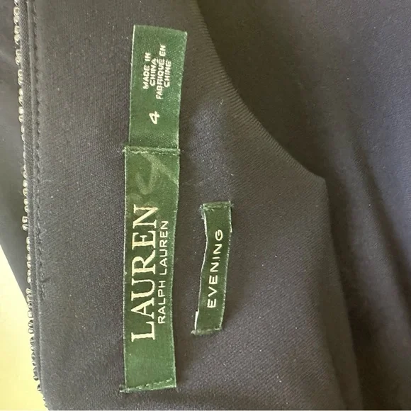 Ralph Lauren Embellished Evening Gown Navy Dress SZ 4 - Picture 11 of 14